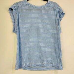 Light Blue Blouse Lightweight Casual Loft Top Women's Size Large Spring Summer